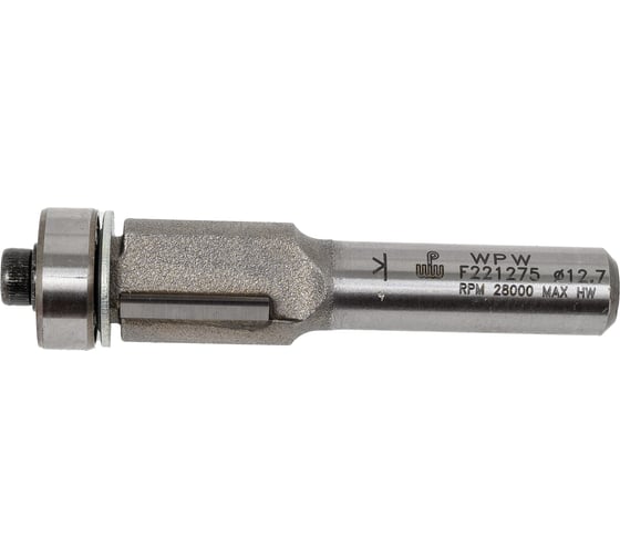 Изображение товара Фреза обгонная нижний подшипник (12.7х13х53 мм; Z2; хвостовик 8 мм) WPW F221275