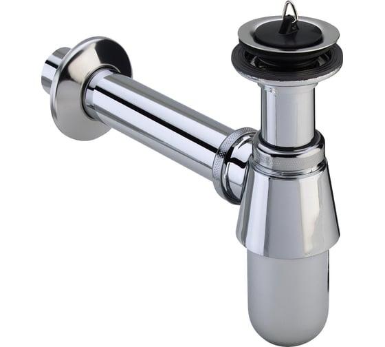 Изображение товара Сифон для раковины VIEGA латунь, с пробкой, 1 1/4x32, хром, неразъемная чашка выпуска 00000020389 102845