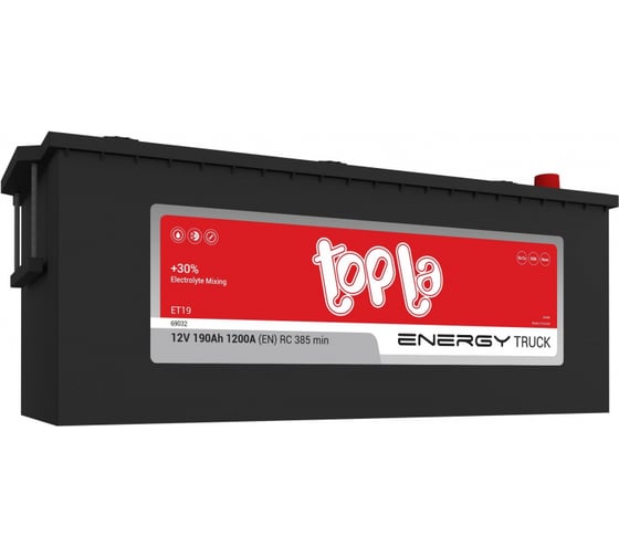 Изображение товара Автомобильный аккумулятор TAB Topla energy truck 6ст-190 евро.конус 159913
