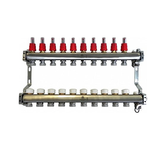 Изображение товара Коллекторный блок для теплого пола 1x3/4EU отв.-10, Gekon GK 72110