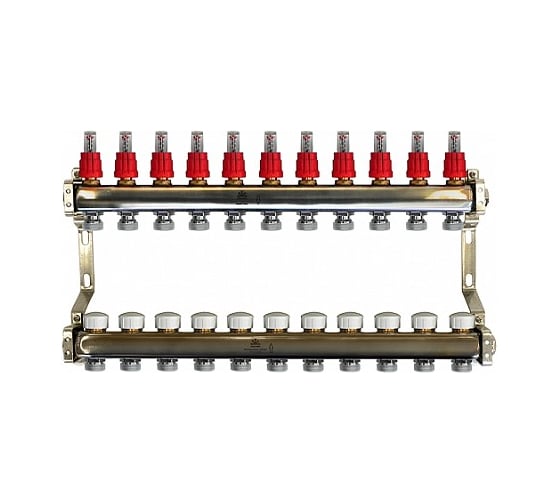 Изображение товара Коллекторный блок для теплого пола 1x3/4EU отв.-11 Gekon GK 74111