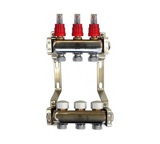 Изображение товара Коллекторный блок для теплого пола 1x3/4EU отв.-3 Gekon GK 74103