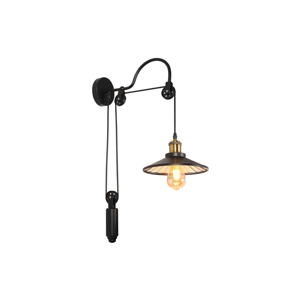 Изображение товара Настенный светильник Бра Е27 220В 40Вт черный с зеркальным стеклом регулируемый