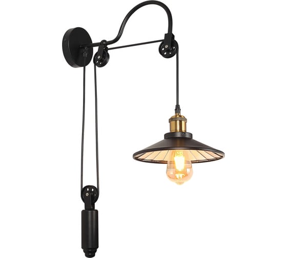 Изображение товара Бра De Fran Е27 220В 1*40Вт Фаворит черный регулируемый с зеркальным стеклом, B-1124