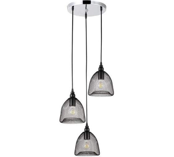 Изображение товара Подвесная люстра De Fran E27 220В 3*60Вт Grissell металл черный, d18*h20см, N, SP1-1597-3BK