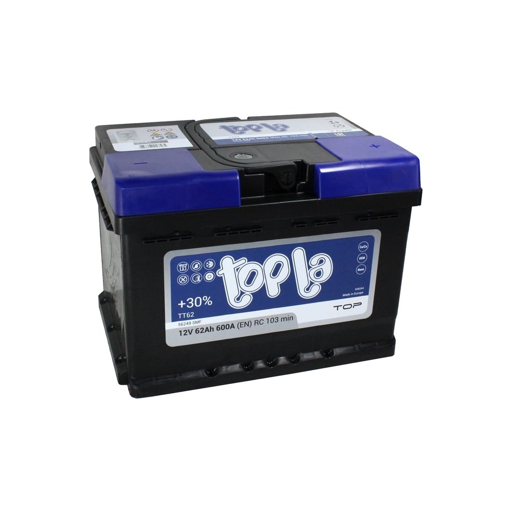 Изображение товара Аккумулятор автомобильный TAB Topla Top 6СТ-62.0 12В 62Ач кальциевый