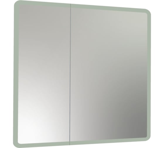Изображение товара Зеркало-шкаф MIXLINE Сканди 800x800 ШВ 2 створки, универсальный, сенсорный выключатель, светодиодная подсветка 553164