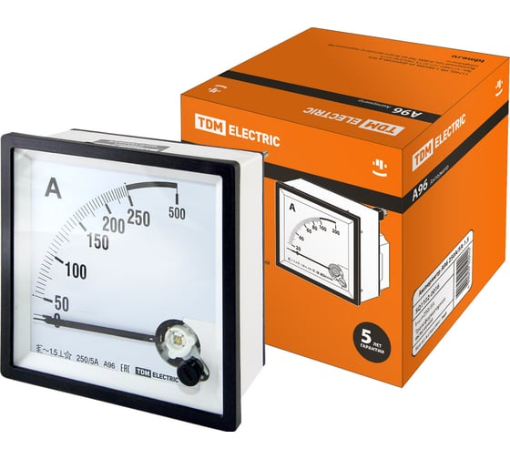 Изображение товара Амперметр TDM ELECTRIC А96 250А/5А-1.5 SQ1102-0016