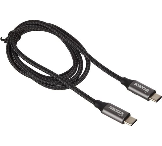 Изображение товара Кабель ProMega u178, 100w, 5a, 1м, type-c to type-c, for macbook, черный 1639361