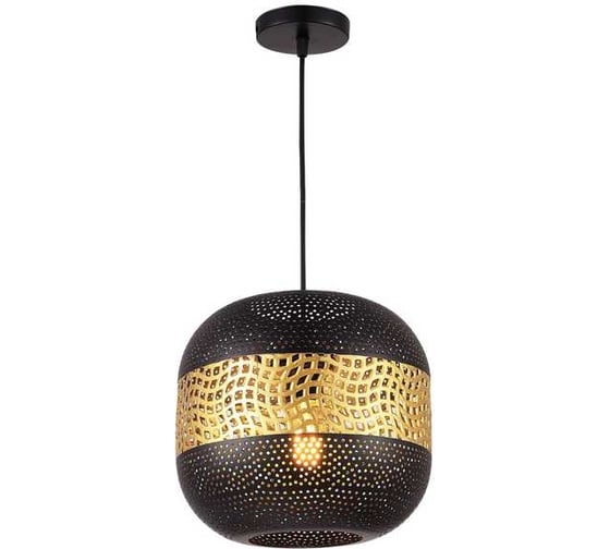 Изображение товара Подвесная люстра De Fran Е27 220В 1*60Вт, Ажур, черный+золото, металл d25*23cm, SP -0809 MBK+SGD
