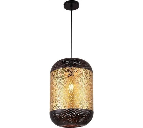 Изображение товара Подвесная люстра De Fran Е27 220В 1*60Вт, Ажур, черный+золото, металл d25*h37cm, SP -0810 MBK+SGD