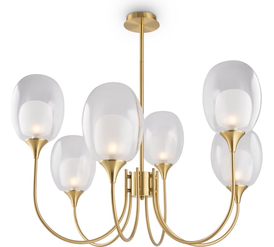 Изображение товара Подвесной светильник MAYTONI aura 6хe14x60w стекло латунь MOD016PL-06BS