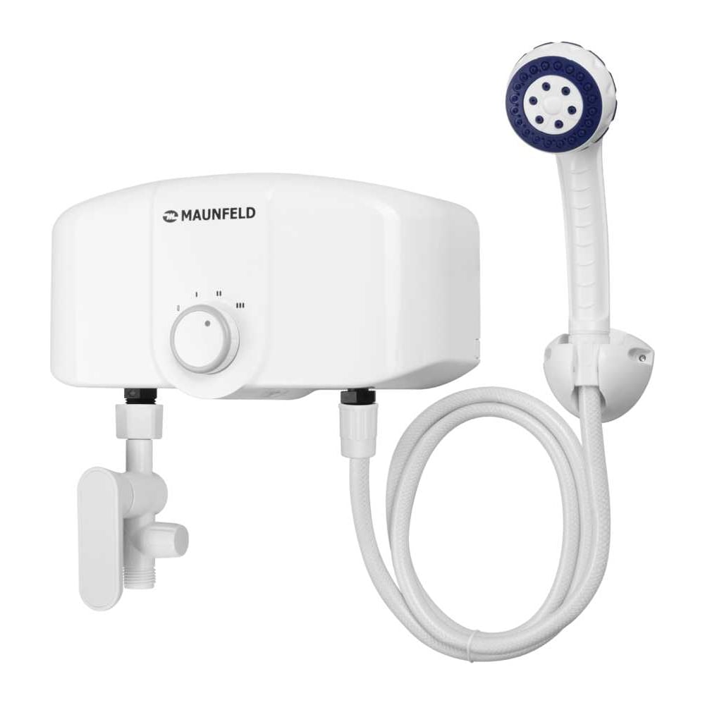 Изображение товара Проточный электрический водонагреватель MAUNFELD MWH55IS с душевой насадкой и защитой от перегрева