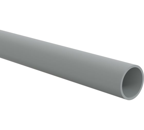 Изображение товара Труба ПВХ Экопласт жесткая легкая диаметр 20 RAL 7035, 2м 30020-2