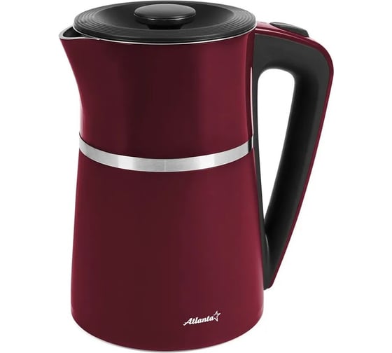 Изображение товара Электрический двухстенный чайник Atlanta ATH-2448 bordo