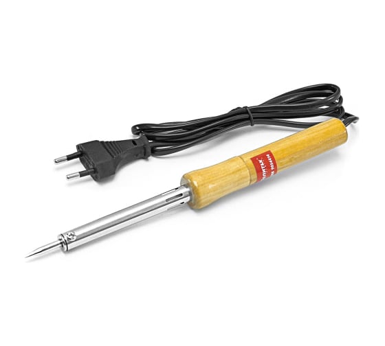 Изображение товара Паяльник Политех с деревянной ручкой, острое жало, 40 Вт, 220 В, 9054414