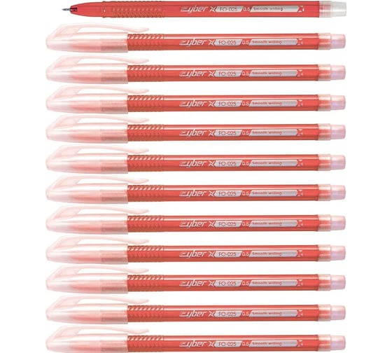 Изображение товара Шариковая ручка Flexoffice cyber красная, 12 шт. FO-025 RED