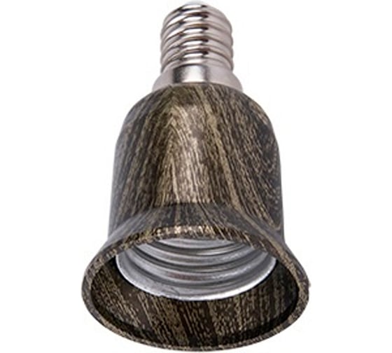 Изображение товара Переходник Ecola Base с цоколя e14 на e27, черненая бронза A4T17HEAY