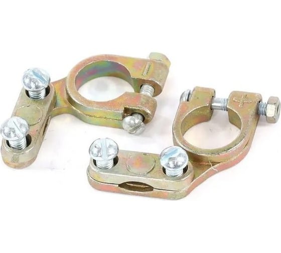 Изображение товара Клеммы АКБ VOLTON кт.2 шт. (покрытие латунь) Эконом VLT-190-E