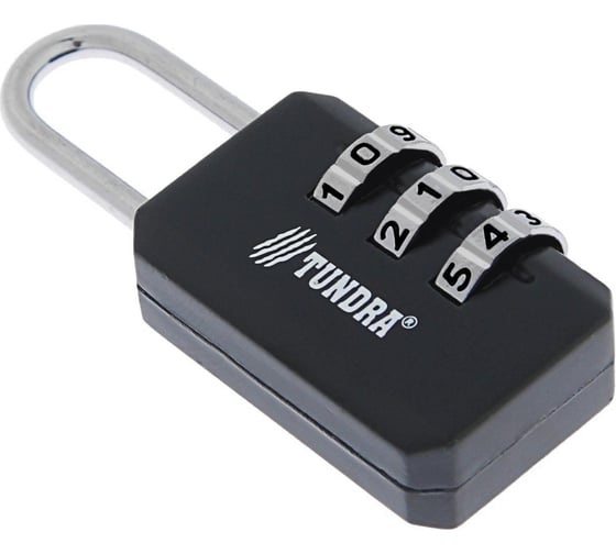 Изображение товара Навесной кодовый замок ТУНДРА ZK003, черный 4136753