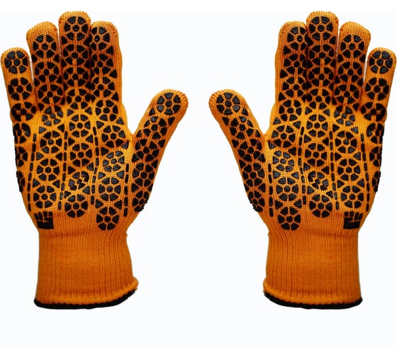 Изображение товара 2-слойные арселоновые перчатки с силиконовым покрытием Фабрика перчаток 7.5 класс, 6нитей, размер XL, 6-75-2С-АРС-СП-(XL)