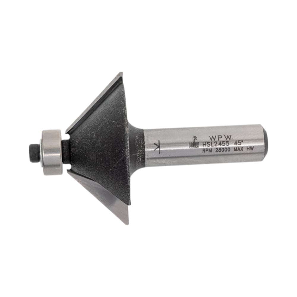 Изображение товара Фреза фаска угловая 45 градусов 13х50 мм Z2 хвостовик 8 мм WPW HSL2455