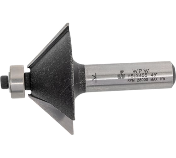 Изображение товара Фреза фаска угловая 45 градусов (13х50 мм; Z2; хвостовик 8 мм) WPW HSL2455