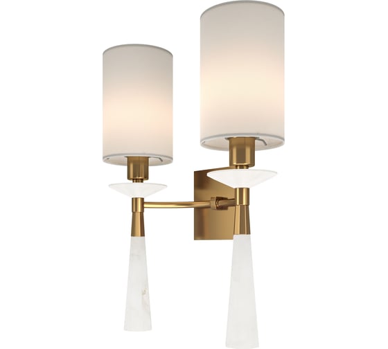 Изображение товара Настенный светильник (бра) MAYTONI bianco 2хe14x60w металл и алебастр1 латунь MOD224WL-02BS1