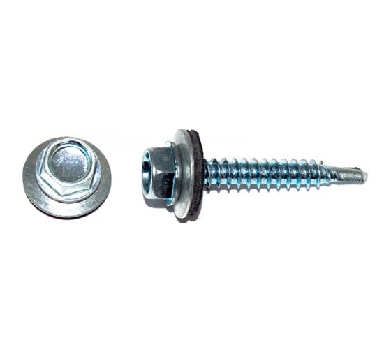 Изображение товара Кровельный саморез Kenner цинк, с шайбой EPDM, 4,8x60, 2000 шт. ск4860