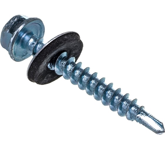 Изображение товара Кровельный саморез КРЕП-КОМП цинк, с шайбой EPDM, 4,8x38, фасовка 250 шт. ск4838ф