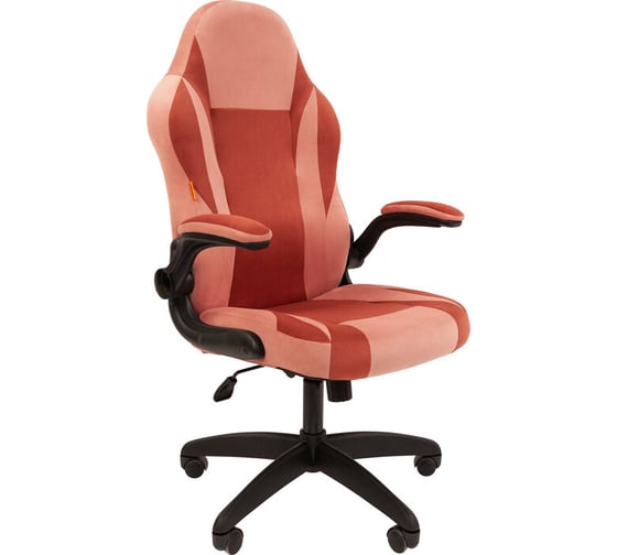 Изображение товара Кресло CHAIRMAN game 55 розовый/бордо велюр Т26/Т28 пластик черный 00-07115875