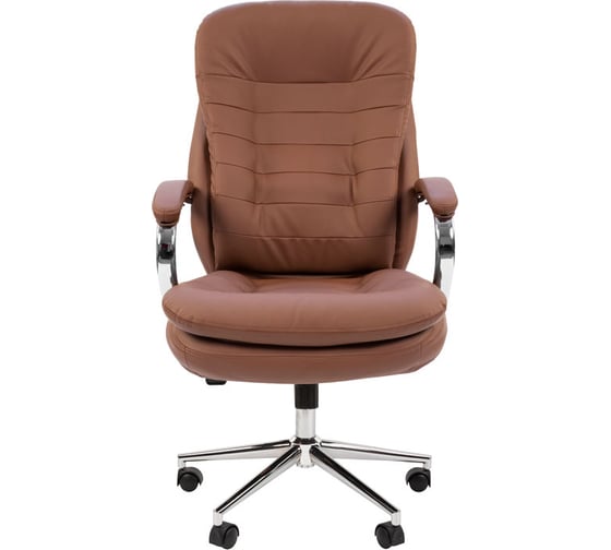 Изображение товара Офисное кресло CHAIRMAN 795 натуральная кожа/экокожа коричневая Bruno N 00-07130869