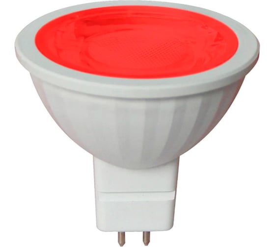 Изображение товара Светодиодная лампа Ecola Mr16 led color 9,0w, 220v, gu5.3, red, красный, насыщенный цвет, прозрачная, 47x50 M2CR90ELT