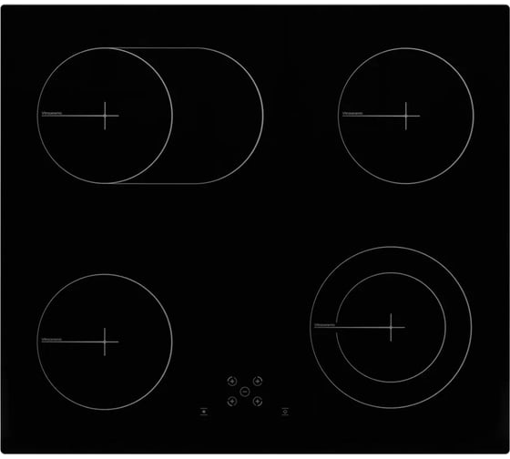 Изображение товара Электрическая варочная поверхность SImfer 9 уровней мощности, сенсорное управление, автоотключение, черное стекло H60D17B070