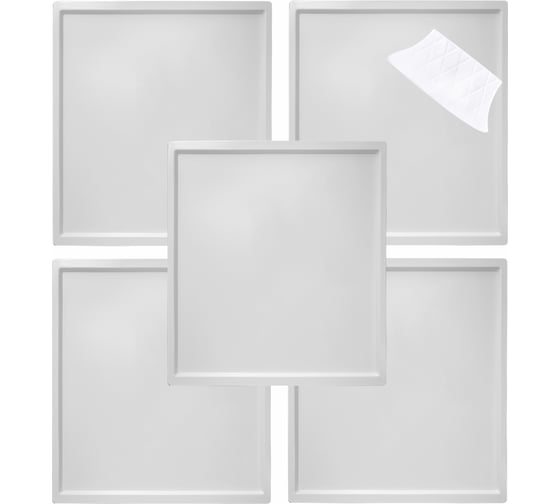 Изображение товара Поддон для пастилы Pullman белый, 5 шт. + лопатка универсальная, прямоугольный размер 327x288x6,6 мм PL-010203-5