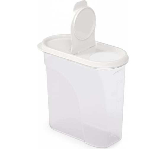 Изображение товара Емкость для сыпучих продуктов ЗПИ «Альтернатива» 1,75 л, мерная, белый М1657