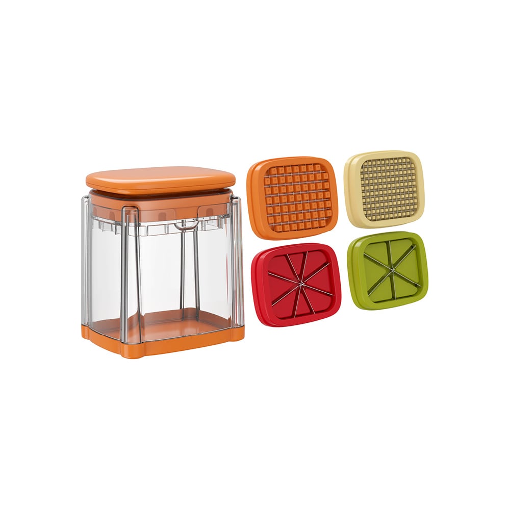 Изображение товара Овощерезка OURSSON CV1604PM/MC с 4 насадками для быстрой нарезки