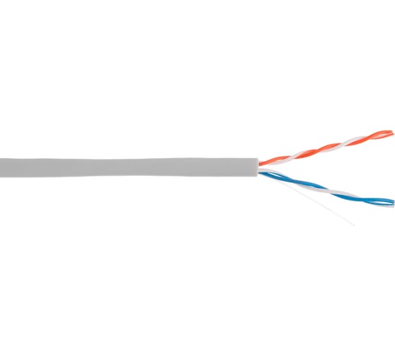 Изображение товара Кабель NETLAN u/utp 2 пары, категория 5, одножильный, cca, внутренний, pvc, серый, 305м CCA-UU002-5-PVC-GY