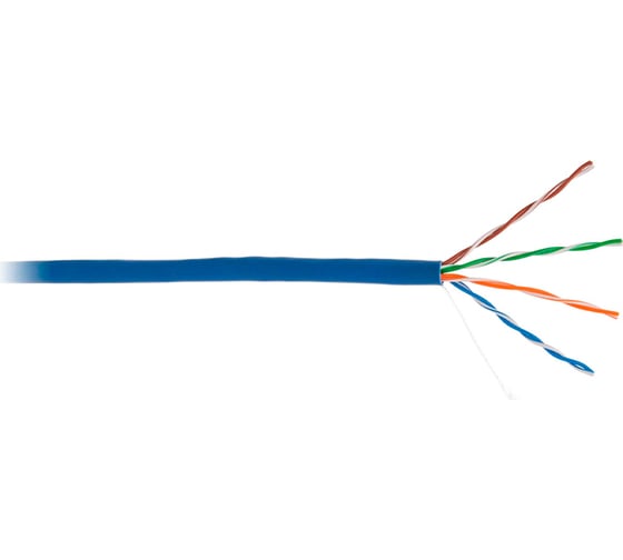 Изображение товара Кабель NETLAN u/utp 4 пары, категория 5e, 100мгц, одножильный, cca (омедненный алюминий), внутренний, pvc нг(b), синий, 305м CCA-UU004-5E-PVC-BL