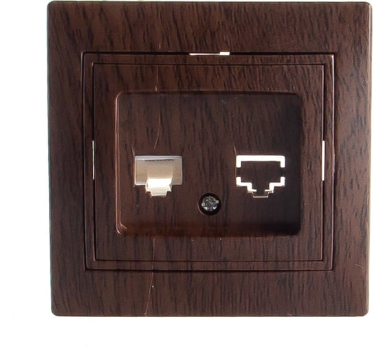 Изображение товара Информационная розетка Intro 130310 RJ45, IP20, СУ, Plano, венге Б0030088