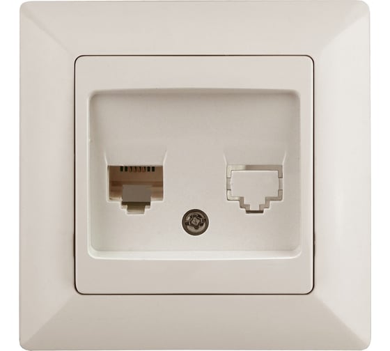 Изображение товара Информационная розетка Intro 430302 RJ45, СУ, Solo, слоновая кость Б0043383