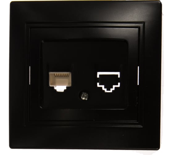 Изображение товара Информационная розетка Intro 1-303-05 RJ45, IP20, СУ, Plano, антрацит Б0044575