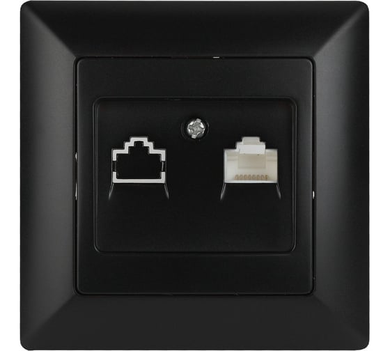 Изображение товара Информационная розетка Intro 430305 RJ45, СУ, Solo, антрацит 2 Б0043386