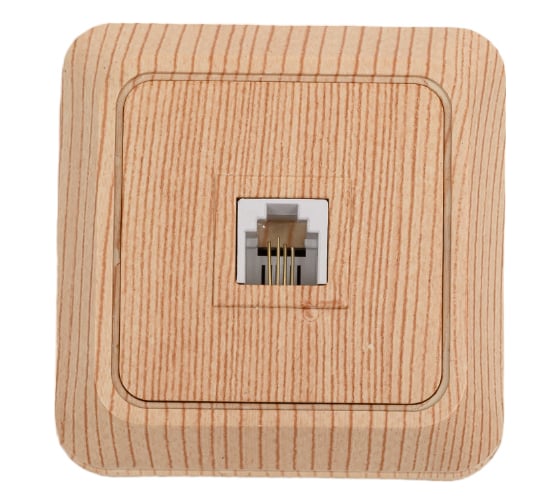 Изображение товара Телефонная розетка Intro 230211 RJ11, IP20, ОУ, Quadro, сосна Б0027663