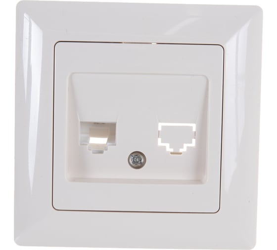 Изображение товара Телефонная розетка Intro 430202 RJ11, СУ, Solo, слоновая кость Б0043376