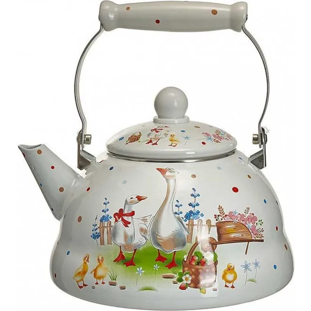 Эмалированный чайник MetaLLoni, цвет разноцветный