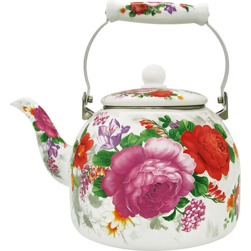 Эмалированный чайник MetaLLoni, цвет разноцветный