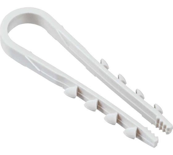 Изображение товара Дюбель-хомут IEK 5-10 мм, для круглого кабеля, нейлон, белый, 25 шт. UDH13-05-10-025-K01