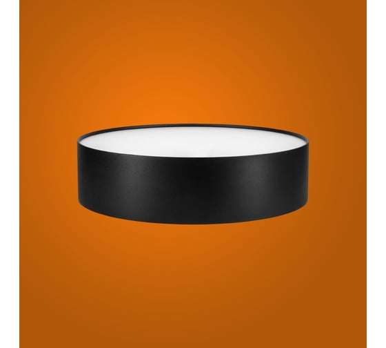 Изображение товара Потолочный светодиодный светильник iSVET 27Вт, круглый накладной, алюминиевый корпус, черный, холодный белый свет NST-101-2-5