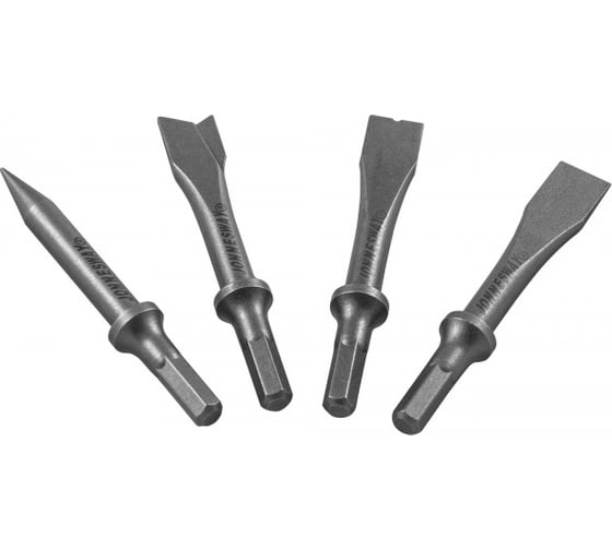 Изображение товара Комплект коротких зубил для пневматического молотка 4 предмета JAZ-3944H Jonnesway 47514